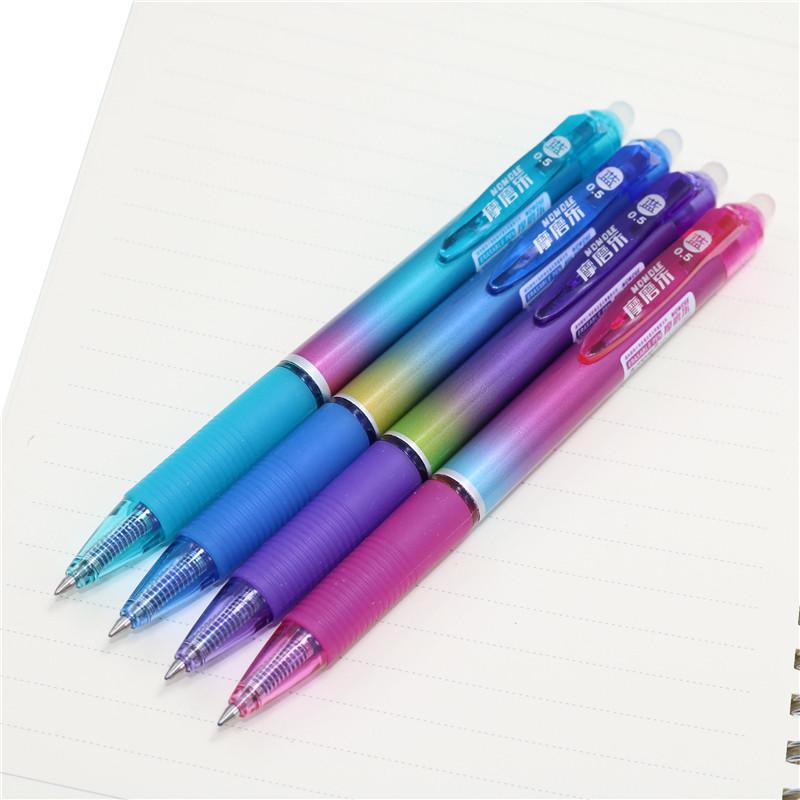 Изображение товара: 6 шт. креативная стираемая шариковая ручка с нажимом, ручка для подписи, рандомный выбор цветов для офиса, студентов, канцелярские товары для письма