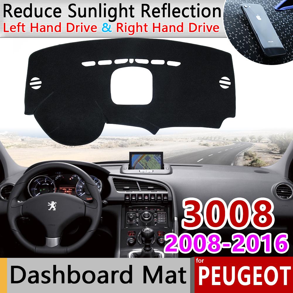 Изображение товара: Для Peugeot 3008 2008 ~ 2016 MK1 3008GT GT Противоскользящий коврик для приборной панели коврик для защиты от солнца Dashmat защита ковра автомобильные аксессуары 2010