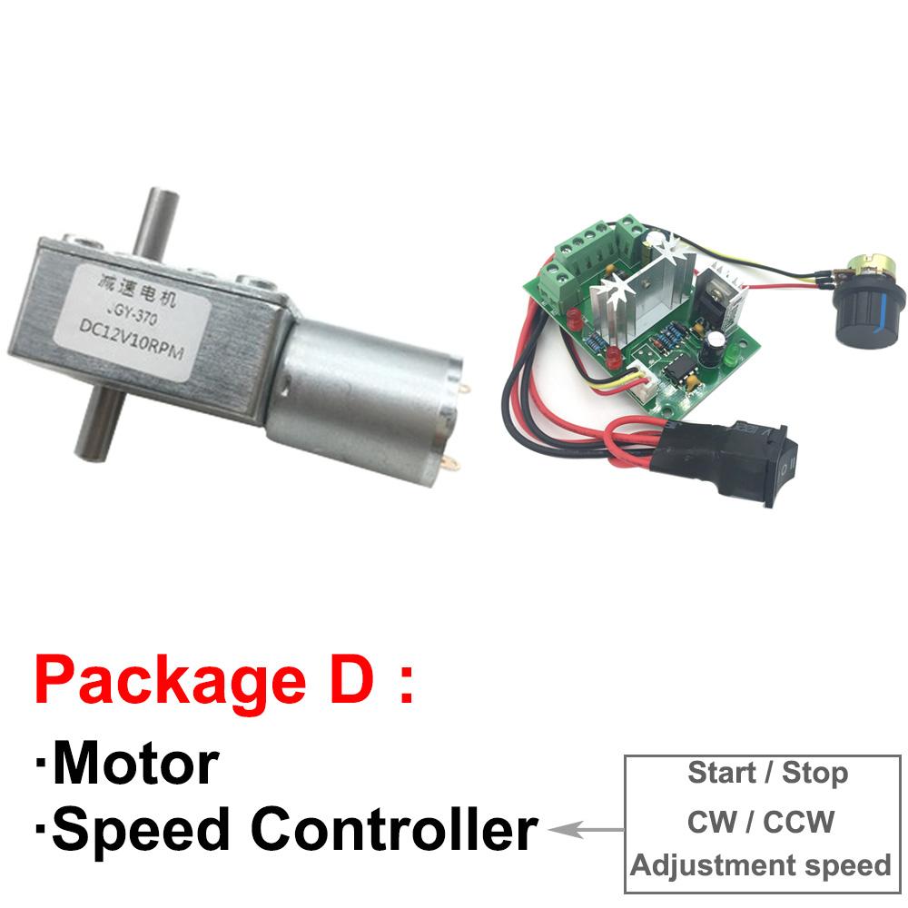 Изображение товара: Двухвальный электродвигатель постоянного тока червячный мотор 6 в 12 В 24 В от 6 до 150 об/мин с высоким крутящим моментом самоблокирующийся Регулируемая скорость Реверсивный