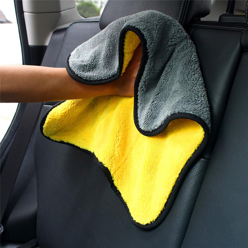 Изображение товара: Детское мягкое полотенце из микрофибры для мытья автомобиля, плюшевая Очищающая высушивающая ткань для ухода за автомобилем, ткань для полировки автомобиля, ткань для чистки 30*40*60
