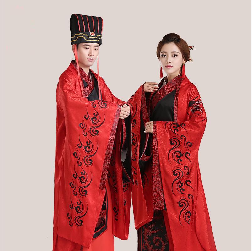 Изображение товара: Традиционное свадебное красное ханьфу одежда для заморских китайских древних китайских свадебных бальное платье стандартная древняя одежда