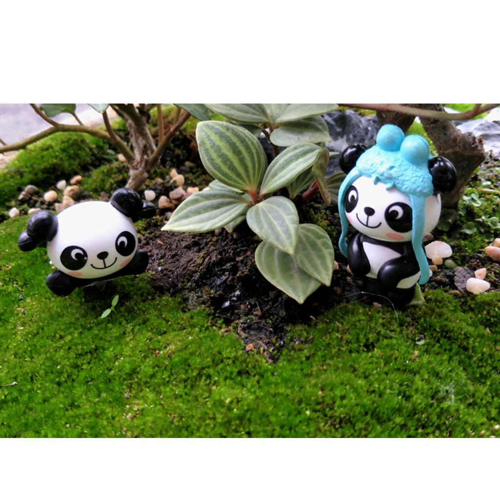 Изображение товара: 8 шт., панды, мини Статуэтка медведя бонсай Сказочный садовый пейзаж Декор