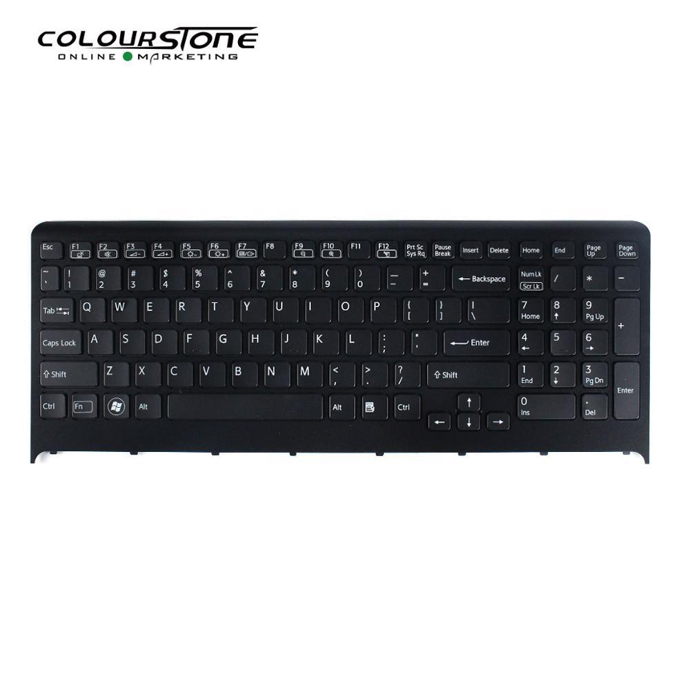 Изображение товара: Черная раскладка клавиатуры для ноутбука SONY VAIO VPC F2 VPC-F2 F21 F22 F23 серия с подсветкой с черной рамкой Клавиатура США