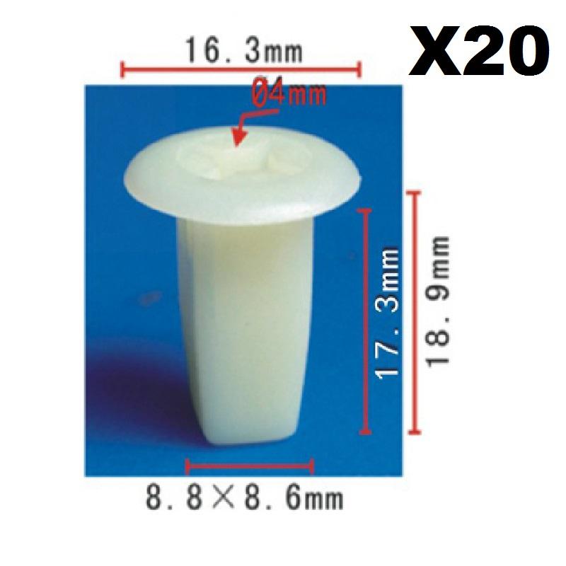 Изображение товара: A2-Дверные формовочные зажимы для лент Рубиновая полоса X20 пластиковые зажимы