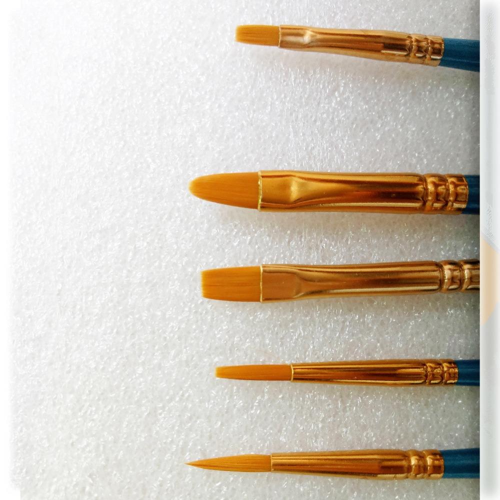 Изображение товара: Нейлоновая кисть для рисования волос, Детская Студенческая Акварельная гуашь, красивая ручка для рисования ногтей, набор для рисования детской одежды 10 шт./компл.