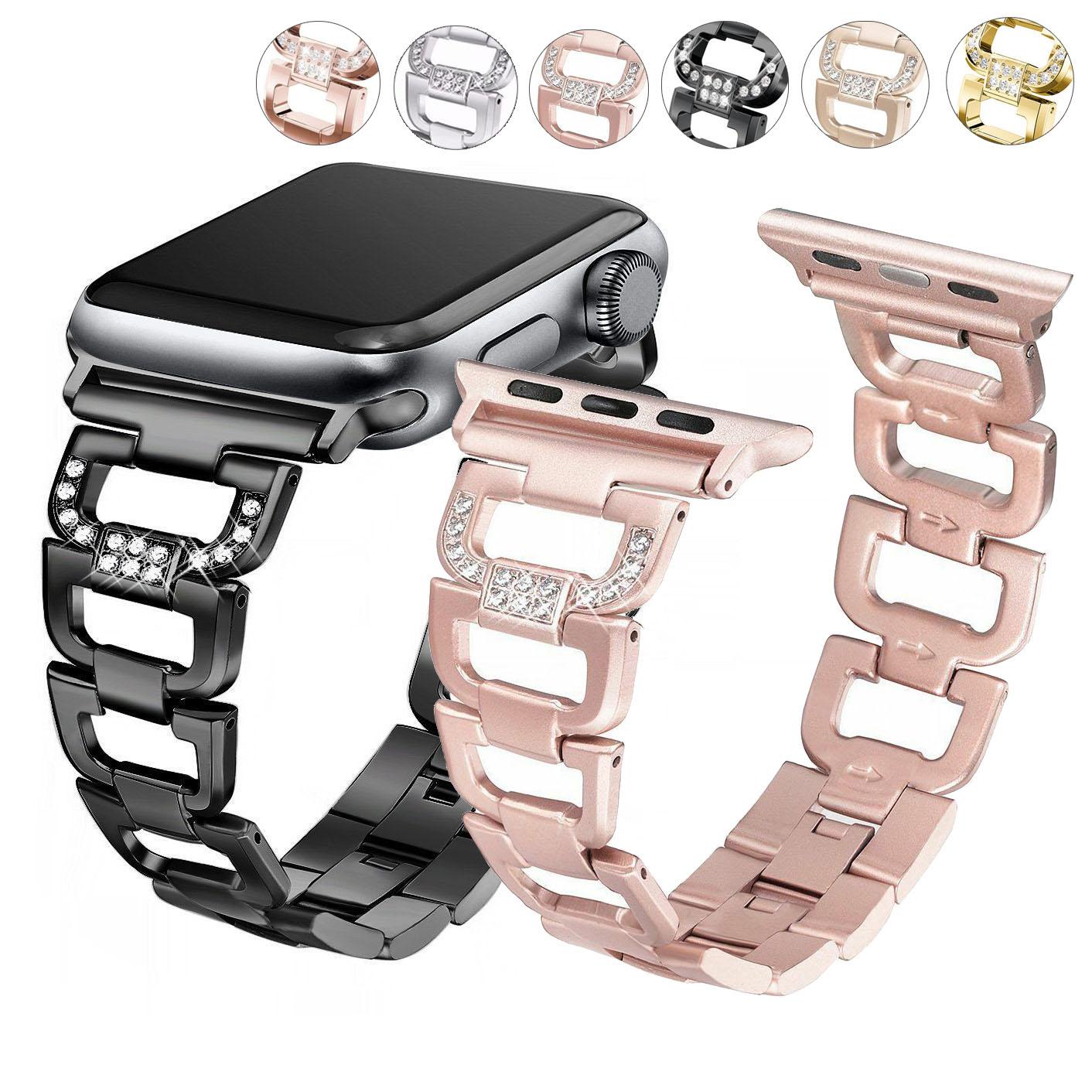 Изображение товара: Ремешок Essidi из нержавеющей стали для Apple Watch Series 6 SE 5 4 3 2 1, металлический браслет для Iwatch 38 40 мм 42 44 мм