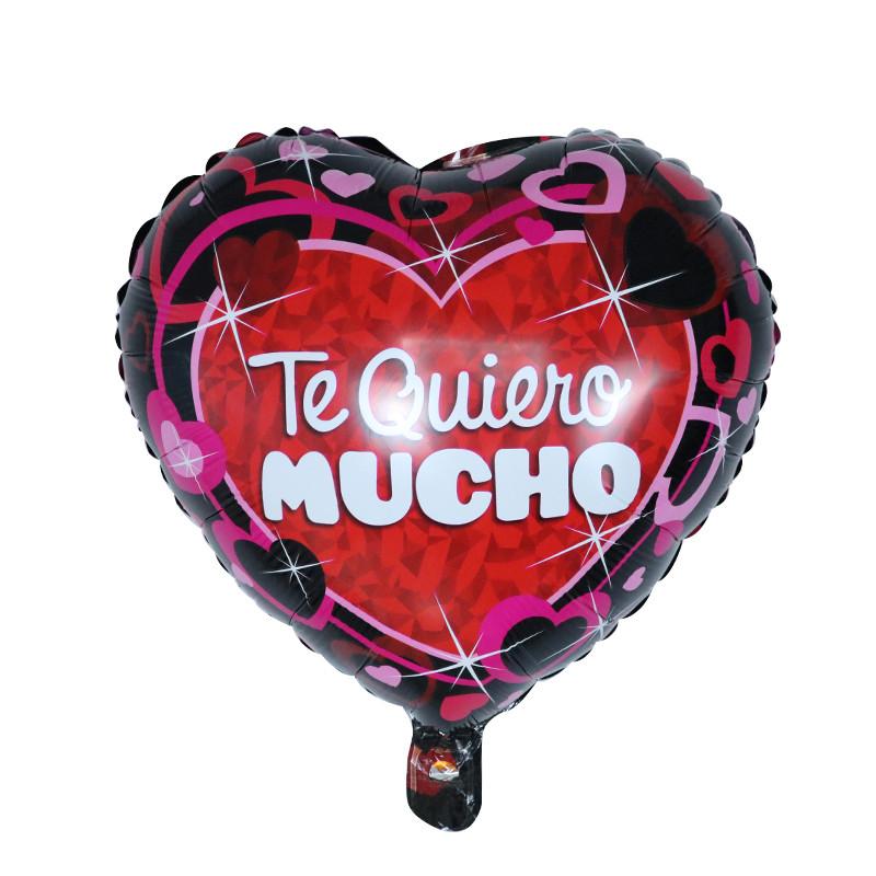 Изображение товара: 10 шт 18inch испанский счастливый день I Love You из фольги Воздушные шары «любящее сердце» на свадьбу/День Святого Валентина Воздушный шар с гелием globos