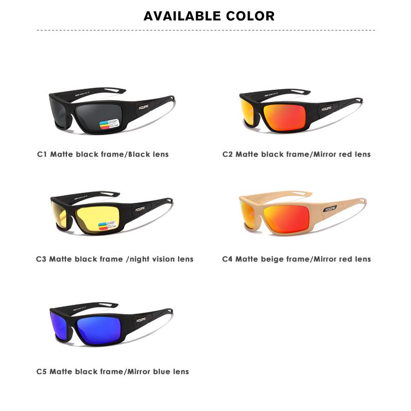 Изображение товара: KDEAM новые спортивные поляризованные солнцезащитные очки для мужчин с многослойным покрытием линзы солнцезащитные очки для вождения рыбалки