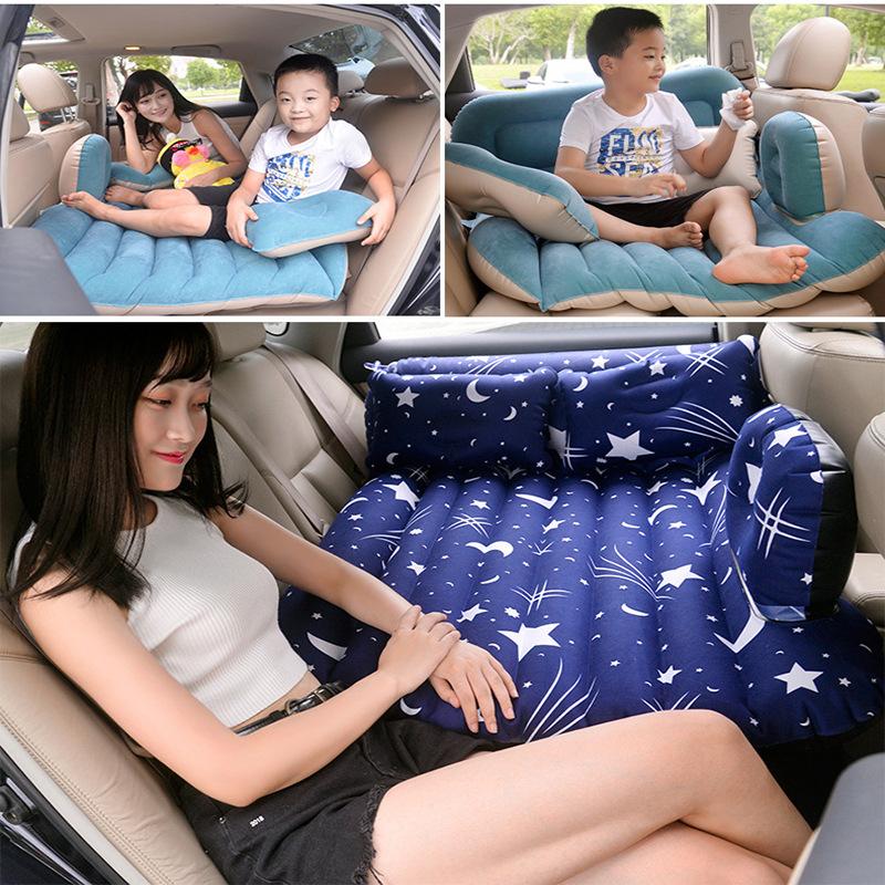 Изображение товара: Многофункциональный надувной матрас, автомобильный дорожный матрас для заднего сиденья, уличный матрас для кемпинга, детская кровать с подушкой