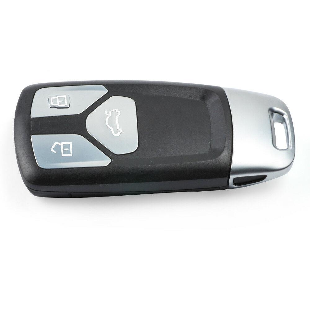 Изображение товара: Брелок Keyecu с серебристым краем и 3 кнопками, умный дистанционный ключ, чехол для Audi TT A4 A5 Q7 SQ5 2017 и выше