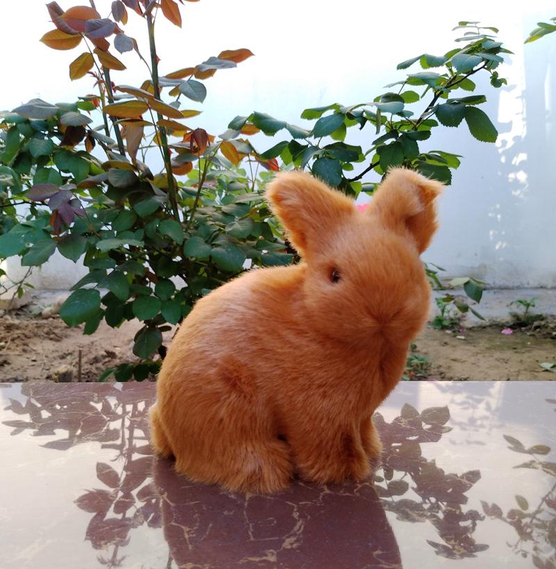 Изображение товара: Имитация кролика фигурки сада украшения для дома коричневые кролики Миниатюрные модели животных