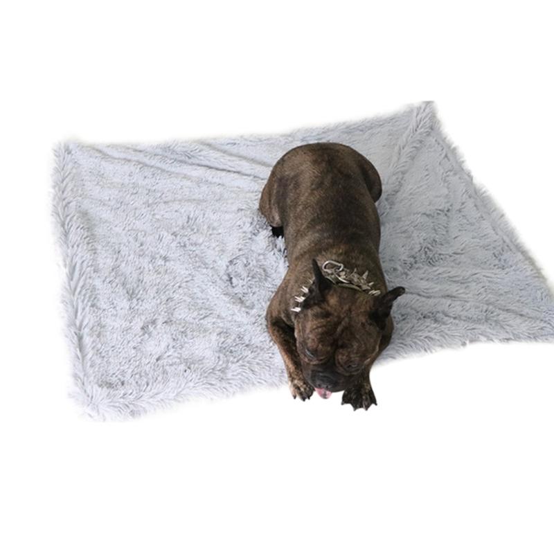 Изображение товара: Длинные Плюшевые Супермягкие одеяла для питомцев, зимний теплый спальный мешок для собак и кошек, подушка для щенков, коврик для маленьких, средних и больших собак