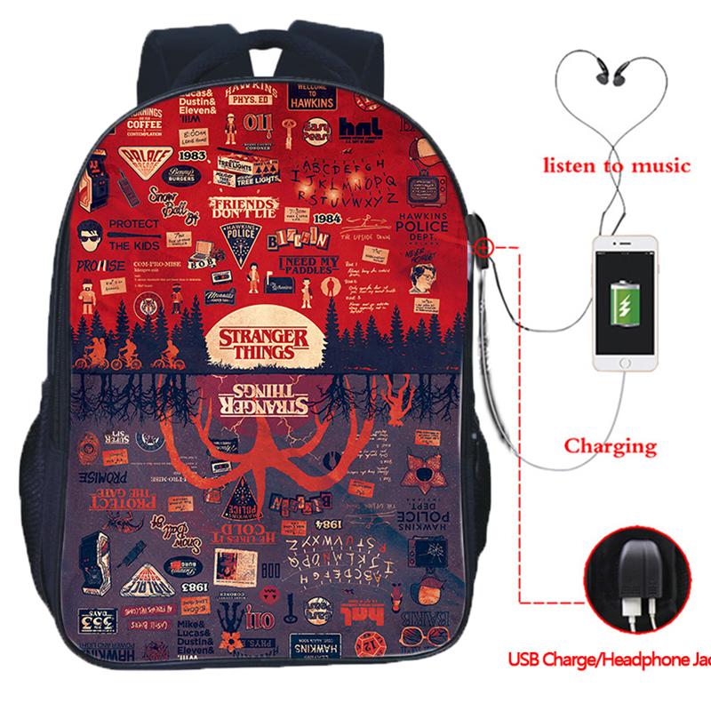 Изображение товара: Новинка 2019, многофункциональный рюкзак с 3 странными вещами для женщин и мужчин, дорожные сумки для ноутбука с USB, рюкзак, школьная сумка для девочек и мальчиков-подростков