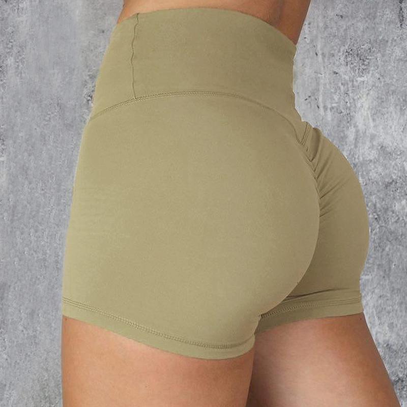 Изображение товара: Женские шорты для фитнеса HECATAL, шорты с высокой талией для йоги, быстросохнущие спортивные шорты для бега