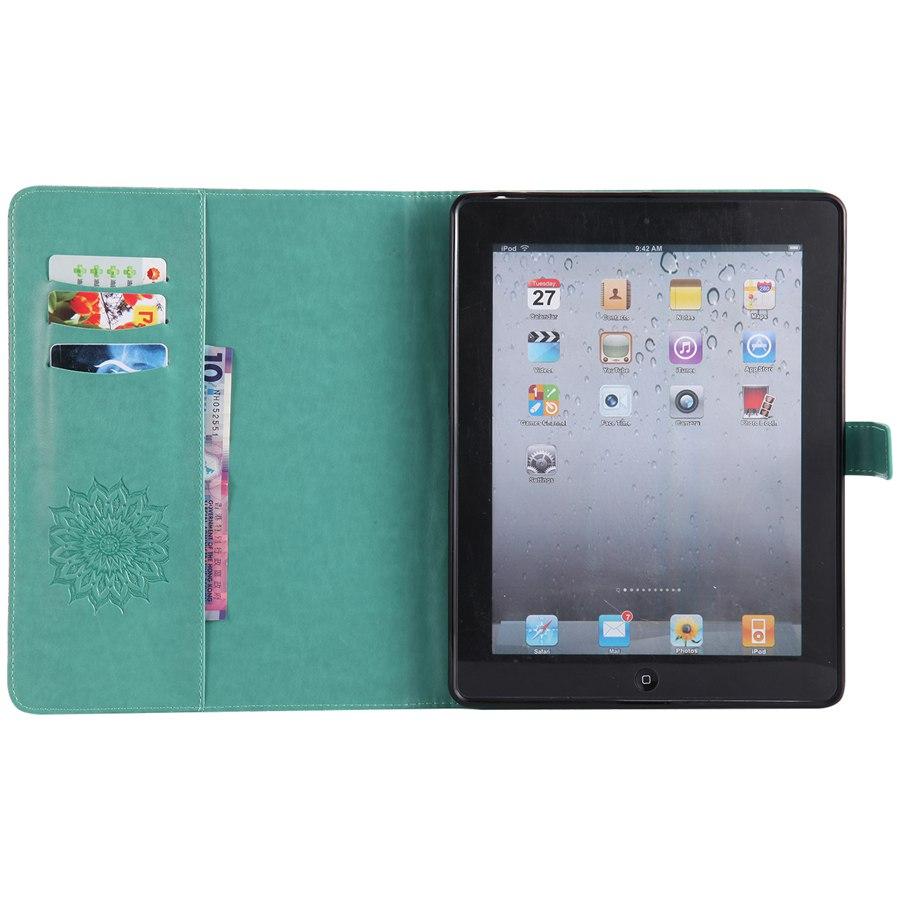 Изображение товара: Модный чехол-книжка из искусственной кожи с тиснением от солнца для планшета iPad 2, 3, 4, 9,7 дюйма, чехол-подставка для iPad 2, ipad 3, ipad 4, Чехол + пленка + ручка