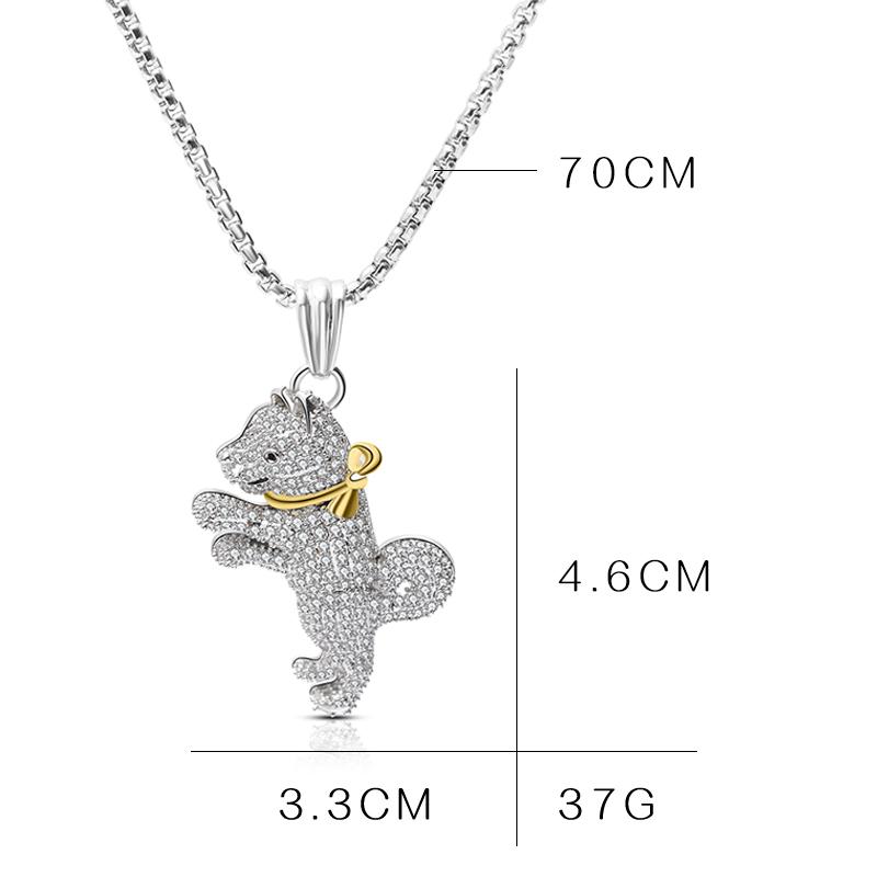 Изображение товара: Модное милое ожерелье с животными, новое ожерелье из меди и циркона, высококачественное Подарочное ожерелье для мальчиков и девочек
