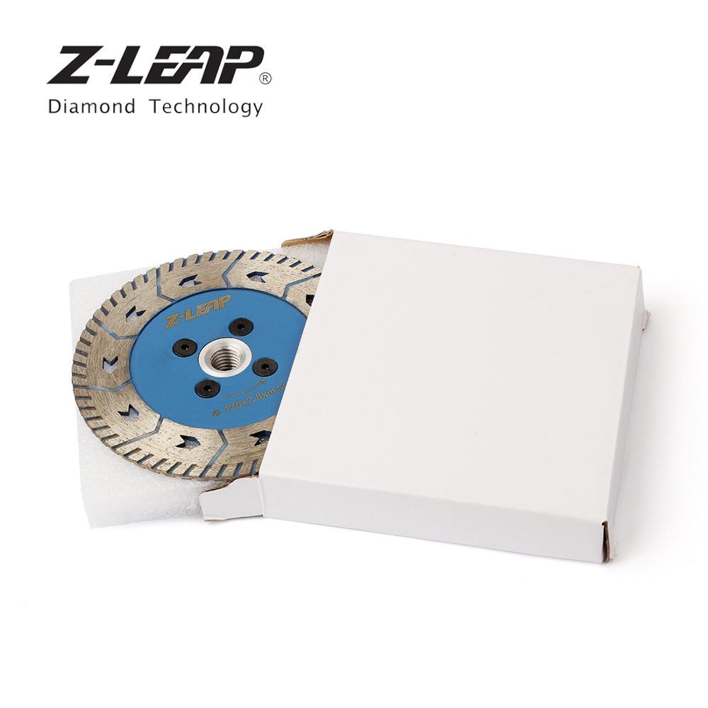 Изображение товара: Z-LEAP 5-дюймовый алмазный пильный диск, диск для резки гранита, мрамора, бетона, камня, 125 мм, двухсторонние шлифовальные круги для мокрого использования с резьбой M14