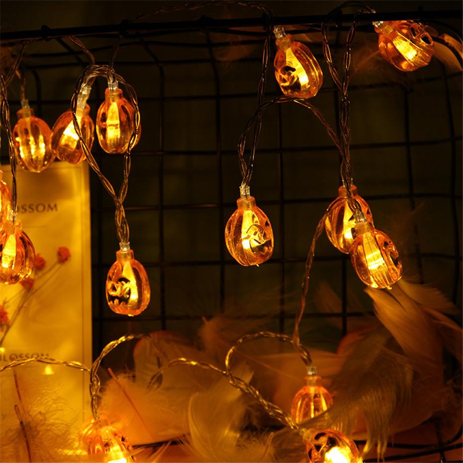 Изображение товара: Хэллоуин СВЕТОДИОДНЫЙ Скелет ручной декоративная светящаяся гирлянда 5 м 50 светодиодная батарея мощность Сказочный свет Хэллоуин трюк или лечение вечерние Декор