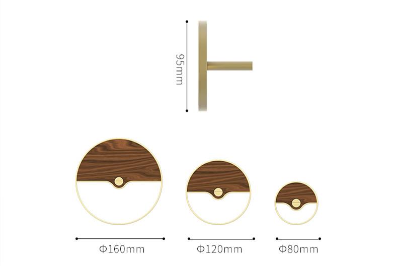 Изображение товара: Латунный крючок для одежды Ins, круглый дверной крючок из орехового дерева, настенная вешалка для крыльца, креативное украшение для дома