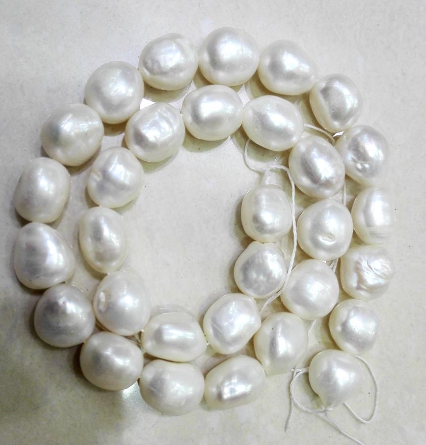 Изображение товара: 14 ''15'' 16 ''17'' 30 ''35 см 40 см-80 см 12x13 мм белый барочный пресноводный жемчуг ожерелье женщины ювелирные изделия AAA натуральный жемчуг