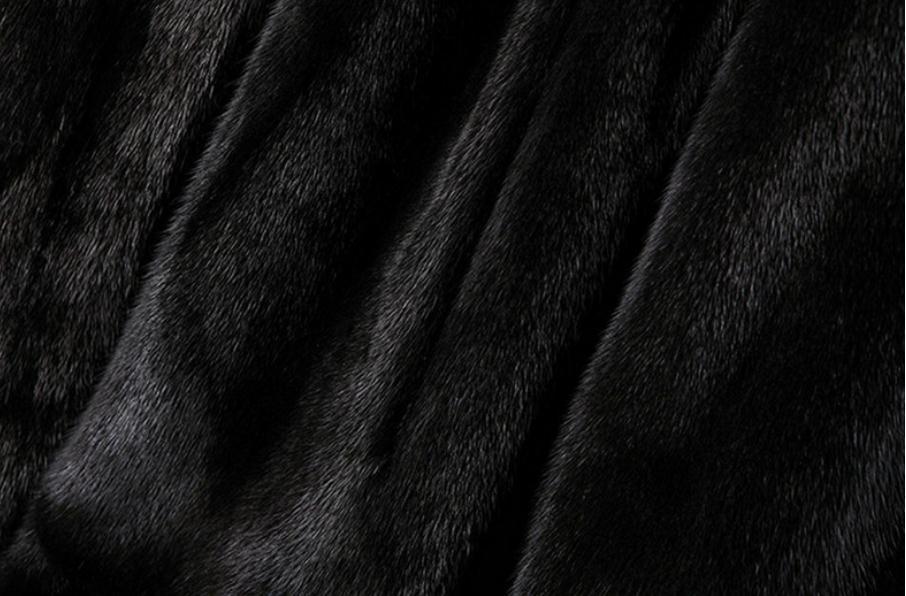 Изображение товара: Женская Повседневная Длинная Куртка с капюшоном из искусственного меха, черная модная женская куртка большого размера из искусственного меха, одежда, Chaqueta Mujer Cj109