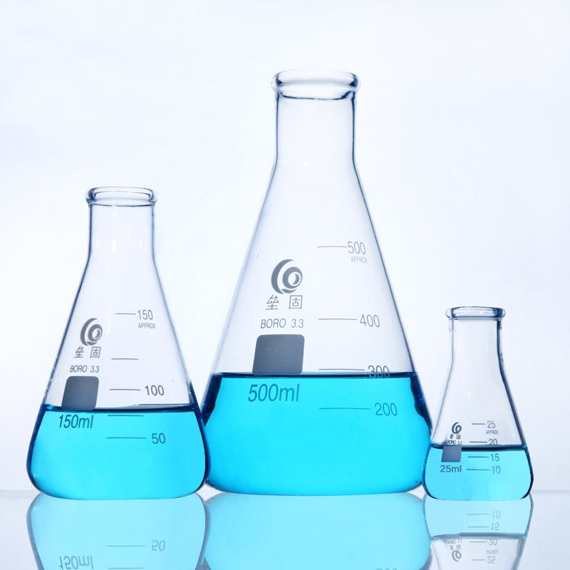 Изображение товара: 3 шт./компл. коническая стеклянная колба, колба из боросиликатного стекла Erlenmeyer, треугольная бутылка, лабораторные или кухонные принадлежности