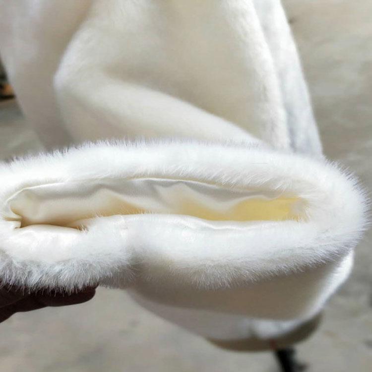 Изображение товара: Роскошное Женское пальто из искусственного меха норки Savabien, Осень-зима 2019, меховые стройнящие пальто с воротником-стойкой, женская элегантная теплая уличная одежда