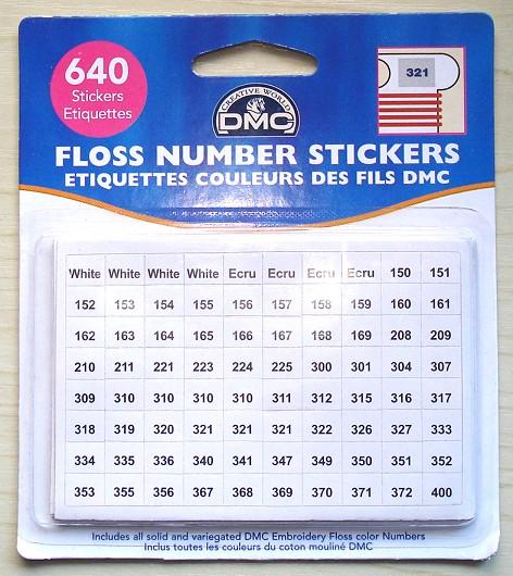 Изображение товара: Стикеры для вышивки крестиком, наклейки с цифрами, 640 стикеров + фото, стикеры с цифрами DMC