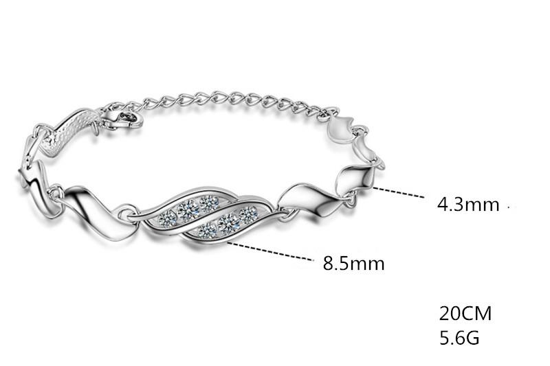 Изображение товара: Женский винтажный браслет Everoyal, ювелирное изделие из стерлингового серебра 925 пробы с кристаллами