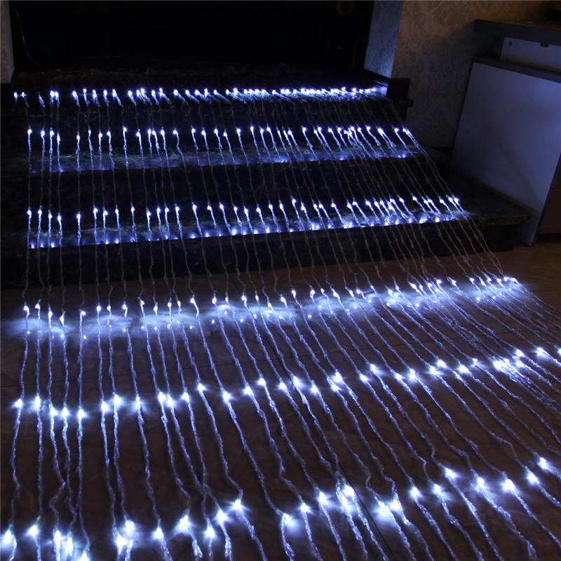 Изображение товара: Водопад декоративный оконный светильник s водный поток, занавеска, сказочный струнный светильник для свадьбы, спальни, уличное украшение для стен