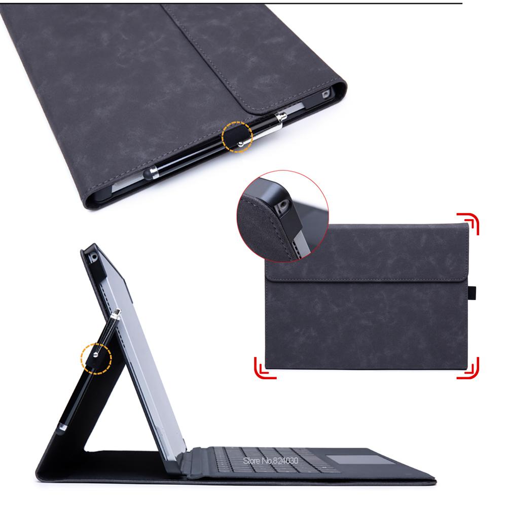 Изображение товара: Сумка для ноутбука 10,6 дюйма, чехол для ноутбука из искусственной кожи для Macbook Air 13, чехол-портфель, подставка для планшета, складной держатель для поверхности New Pro