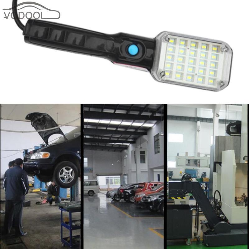 Изображение товара: 220 В переменного тока, ручная Магнитная Светодиодная лампа для осмотра автомобилей, рабочий светильник онарь, лампа для ремонта автомобилей с крючком