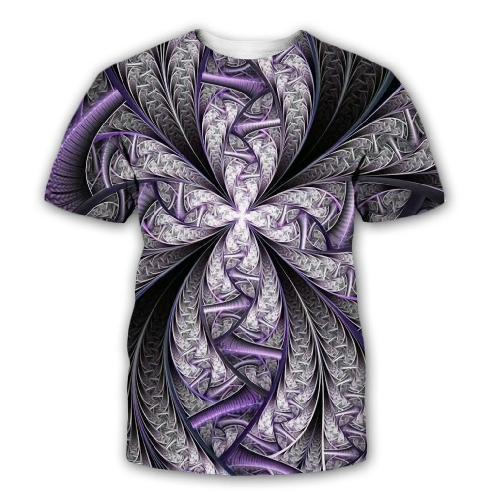 Изображение товара: Новинка 2019, модная футболка PLstar Cosmos с психоделическим 3D-принтом, мужская и женская летняя уличная одежда, повседневные футболки