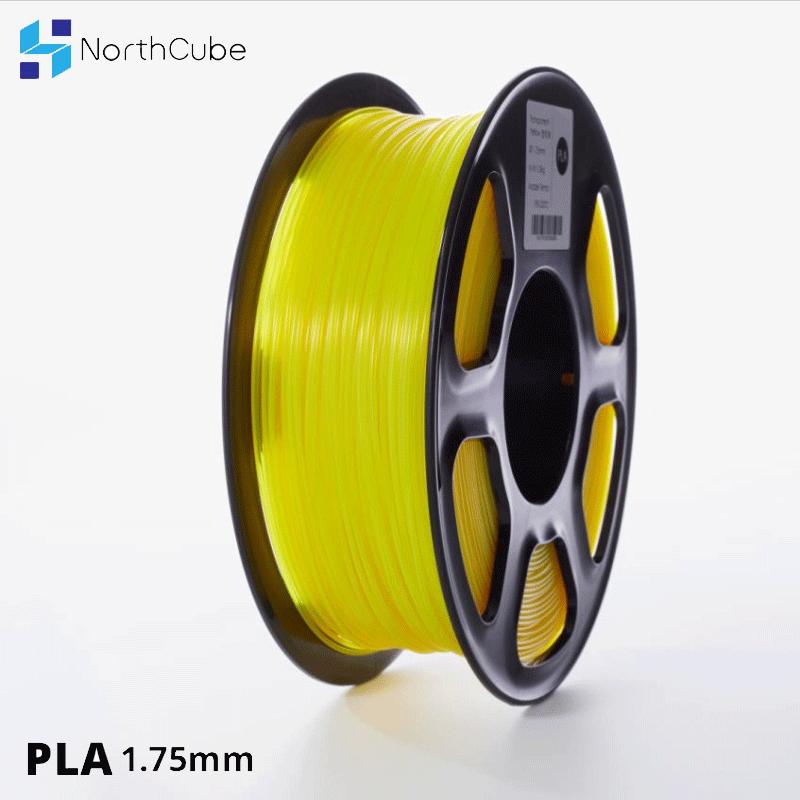 Изображение товара: Нить PLA для 3D-принтера NORTHCUBE 1,75 мм, 1 кг (0,02 фунта) +/-мм, прозрачная желтая