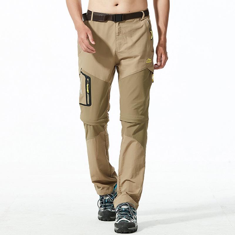 Изображение товара: Уличные походные брюки, осенние мужские брюки для альпинизма, съемные мужские брюки для треккинга, брюки для горного туризма и походов