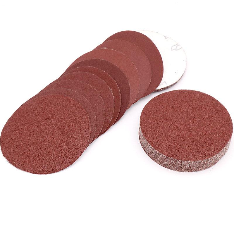 Изображение товара: 10 шт. 125 мм наждачная бумага красный круглый флокирующий полировальный диск с зерном 80-1000 шлифовальный металлоискатель плотник