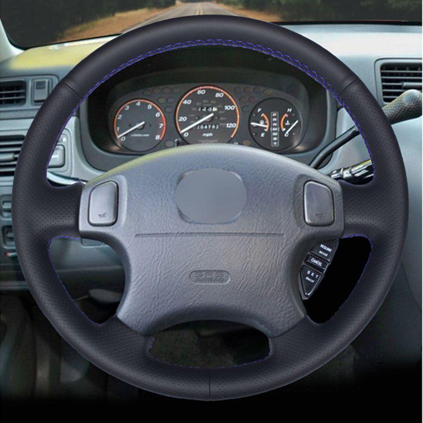 Изображение товара: Искусственная кожа черного цвета для Honda CRV чехол рулевого колеса автомобиля 1997-2001Accord 6 1998-2002 Odyssey 1998-2001 preвстроенная