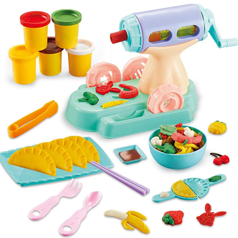 Изображение товара: Детская разноцветная пазл, многофункциональная вафельница, 3D лапша, пельмени ручной работы, пластилин «сделай сам», Детские кухонные игрушки