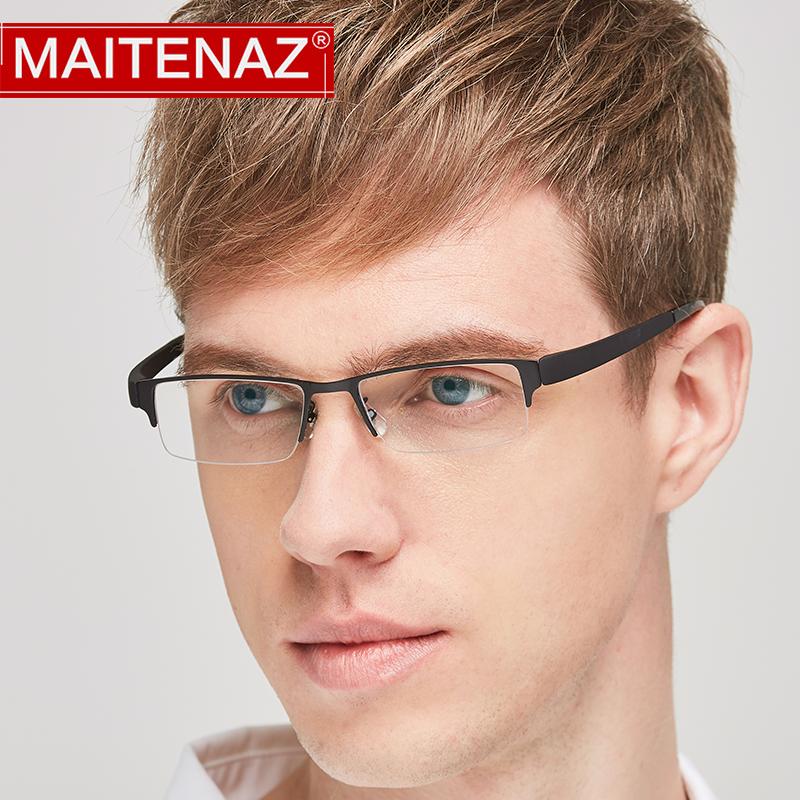 Изображение товара: Очки MAITENAZ из сплава TR90 для мужчин и женщин, очки для коррекции близорукости и дальнозоркости по рецепту, модные удобные очки 70168