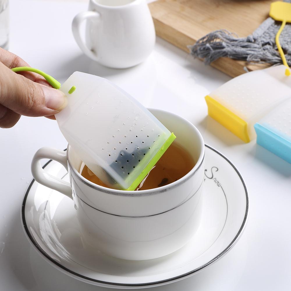 Изображение товара: NICEYARD пищевой силиконовый чайный пакетик чайные ситечки для заварки чая высокая термостойкость травяной чай для заварки случайный цвет