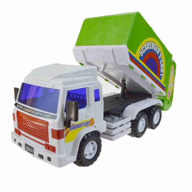 Изображение товара: Автомобили детские игрушки большая инерция мусорные пластиковые грузовики для уборки уборочная машина модель автомобиля мальчик забавные подарки 2021