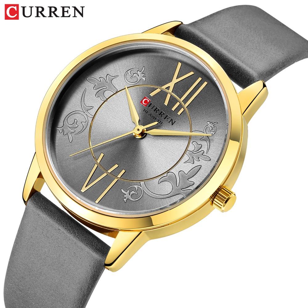 Изображение товара: CURREN Брендовые женские часы, модные роскошные дизайнерские женские простые наручные часы для девочек, кварцевые часы, женские нарядные часы, часы-браслет, подарок