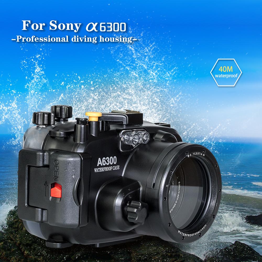 Изображение товара: Водонепроницаемый чехол для подводной Камеры Sony A6300 с объективом 16-50 мм, 130 футов/40 м