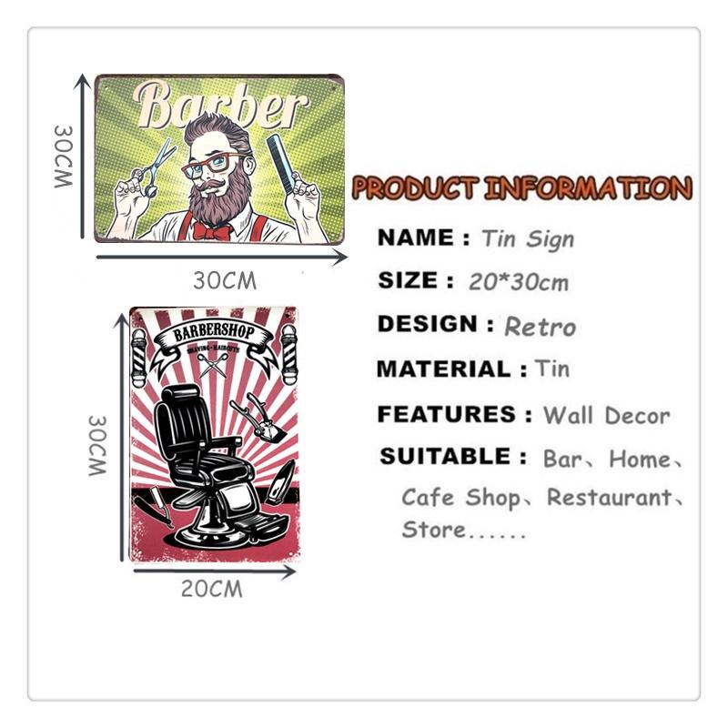 Изображение товара: Винтажный жестяной знак для парикмахерской, металлическая пластина для колледжа, украшение плакат для кафе, бара, настенный Декор для дома