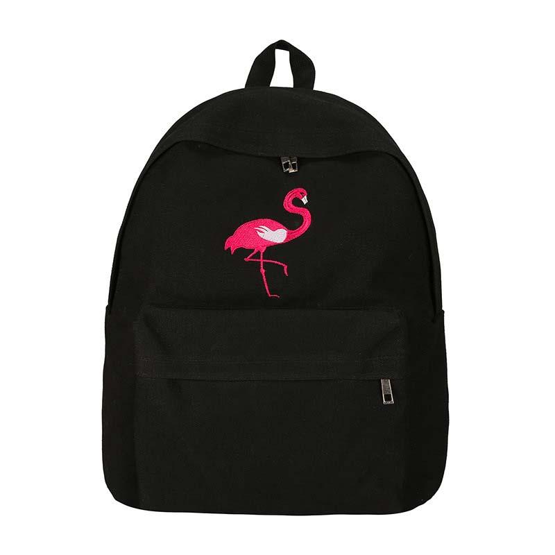 Изображение товара: 4 шт./лот, Модный женский рюкзак с вышивкой в стиле Харадзюку, дорожный рюкзак, Холщовый ранец для школьников и студентов