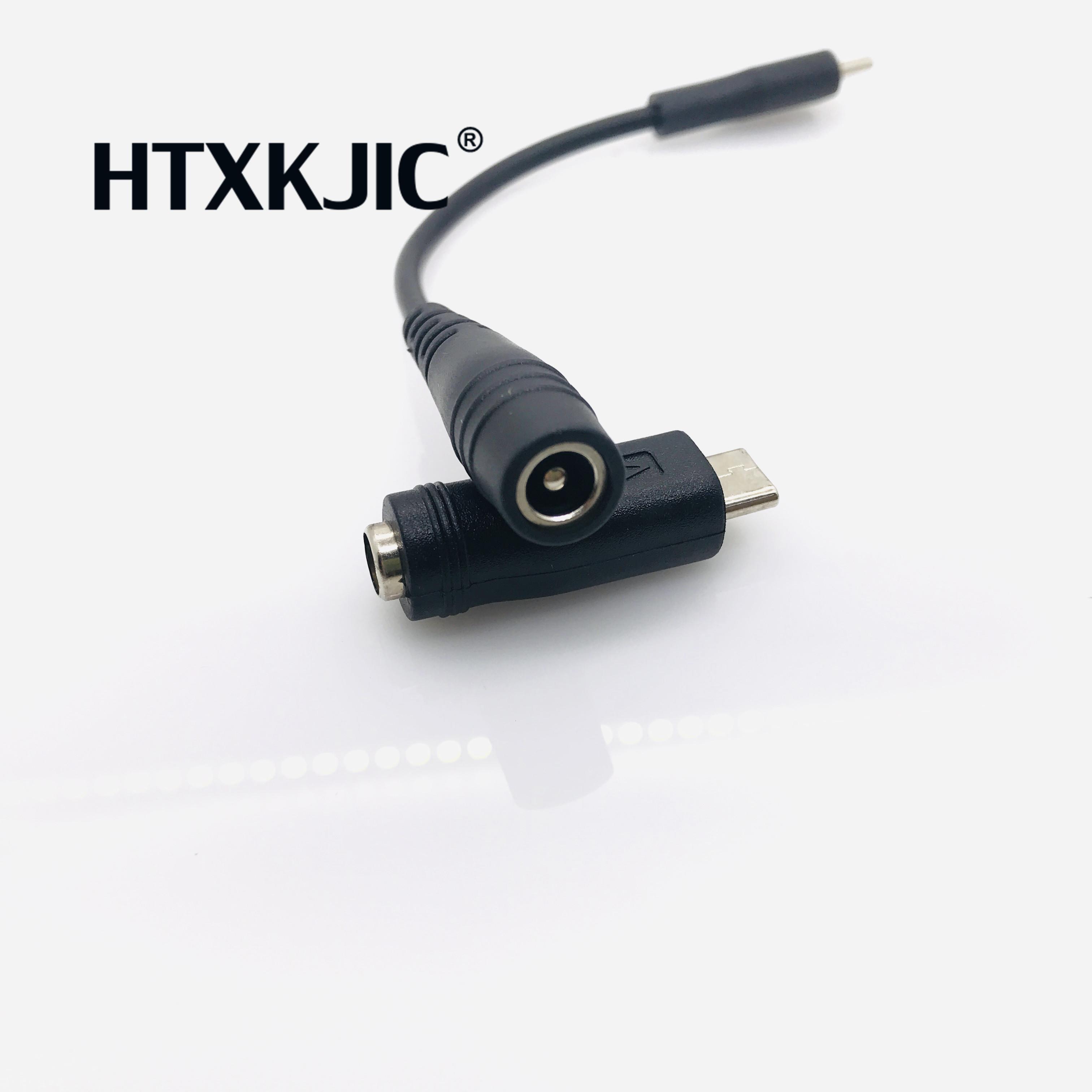 Изображение товара: 5,5*2,1 мм 5,5x2,1 мм гнездовой разъем на Type-C USB 3,1 Штекерный кабель адаптер питания постоянного тока адаптер постоянного тока на Type c штекер