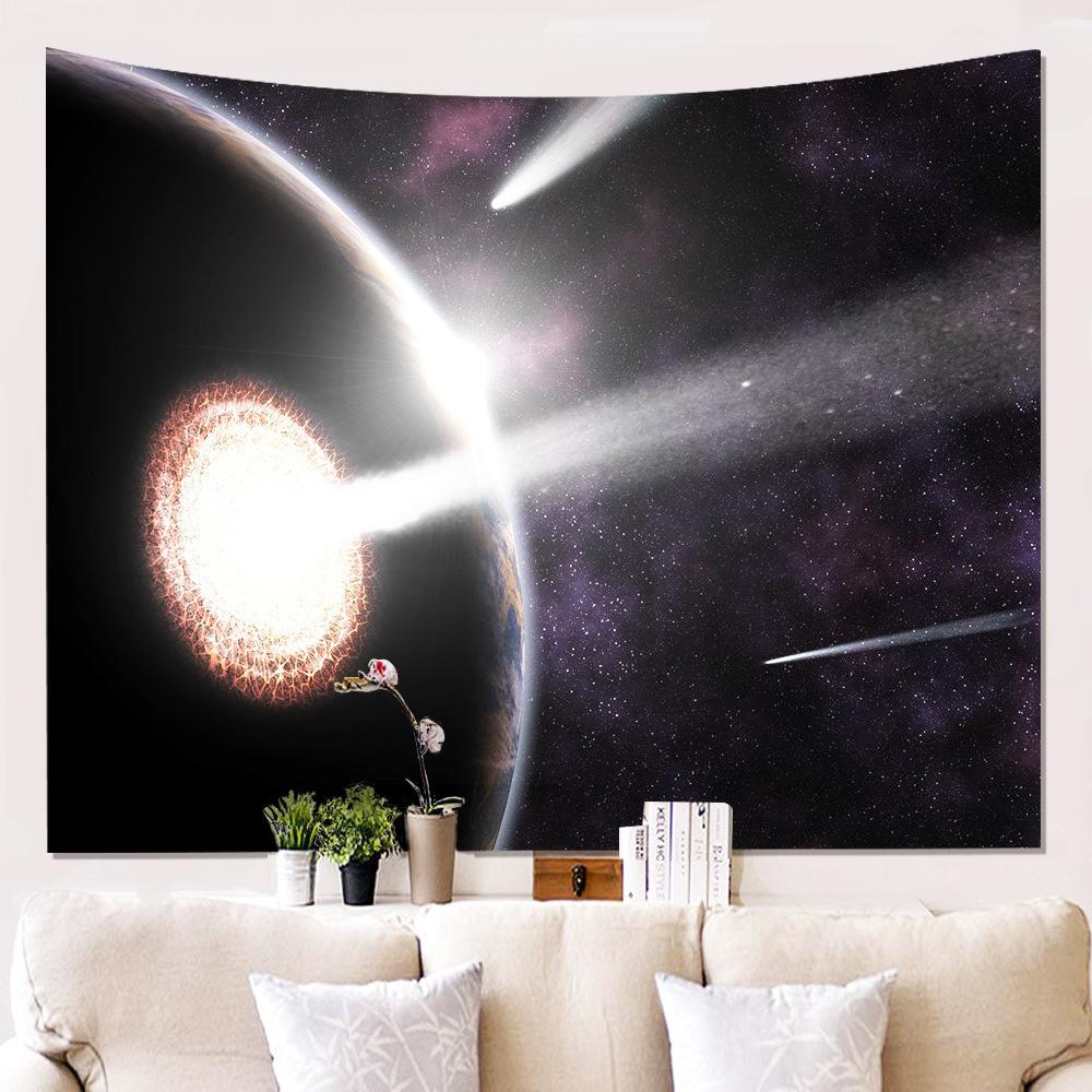 Изображение товара: Настенный Гобелен The Space, настенный гобелен галактика ночное небо, психоделический настенный гобелен, настенные тканевые гобелены, хиппи, Настенный декор, пляжное полотенце