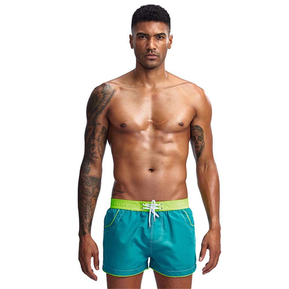 Изображение товара: Новые Брендовые мужские плавательные трусы купальник шорты, мужские пляжные шорты, шорты для плавания, мужские спортивные шорты для бега