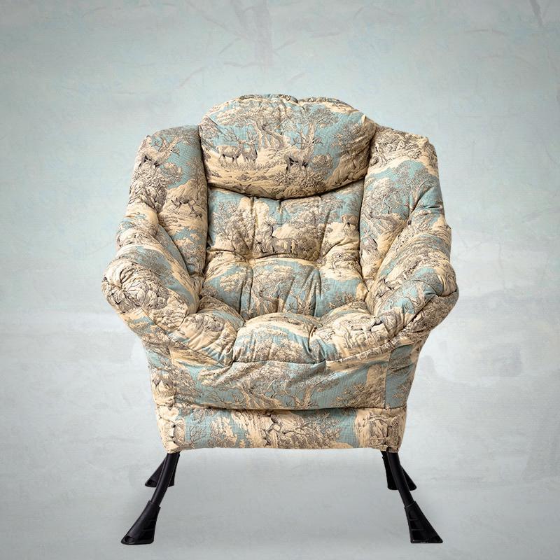 Изображение товара: Ленивый современный минималистский диван стул для общежития Спальня Тигр одноместный диван балкон для дивана Recliner шезлонг серебристое мебель