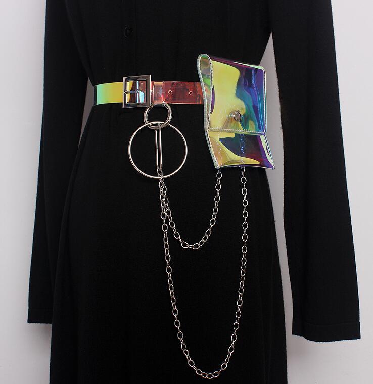 Изображение товара: Женские модельные корсеты из ПВХ с металлической цепочкой, декоративные ремни, широкий пояс, R1628